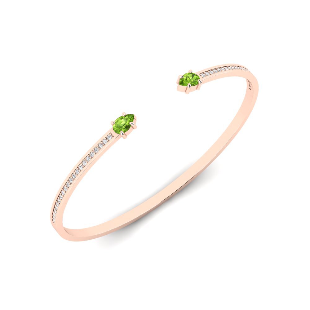 14k Rose Gold Peridot SYLVIE Bracelet Hewtw