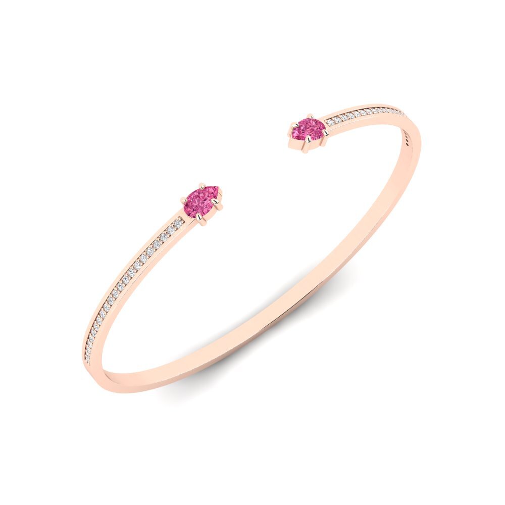 14k Rose Gold Pink Tourmaline SYLVIE Bracelet Hewtw