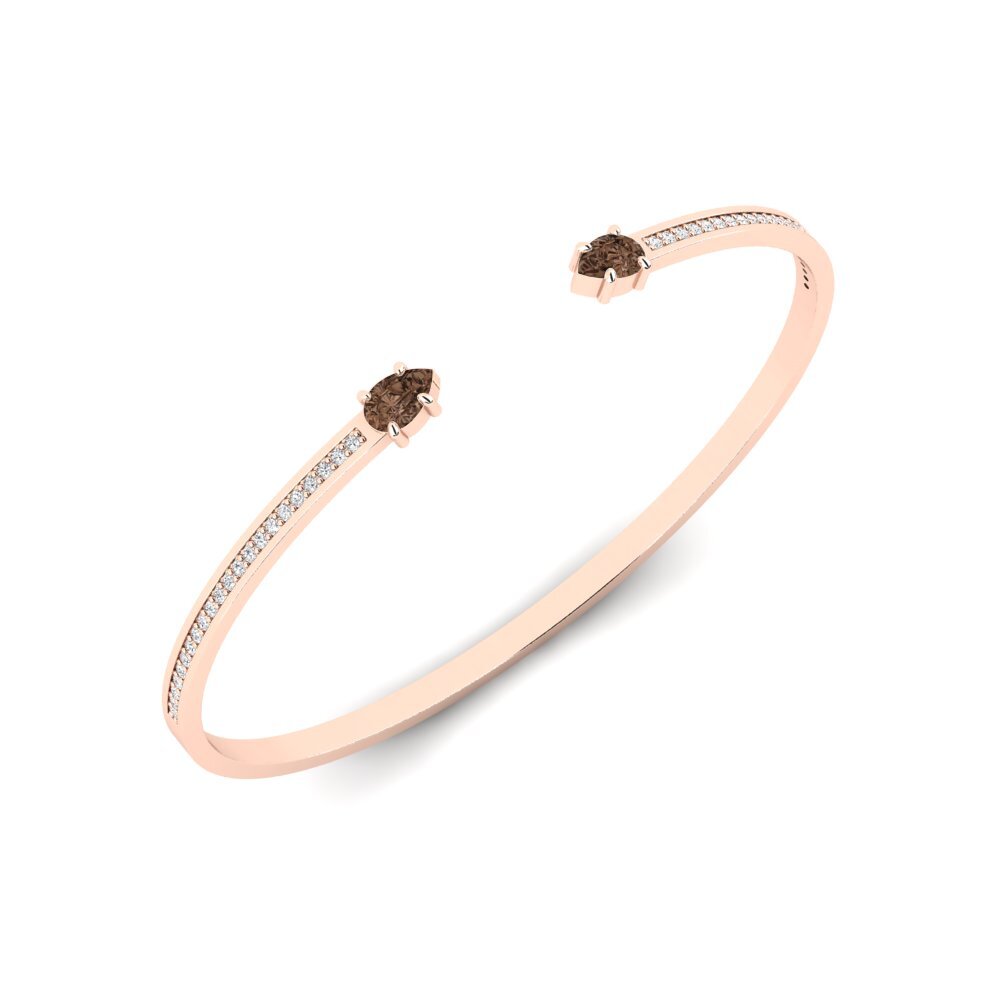 14k Rose Gold Smoky Quartz SYLVIE Bracelet Hewtw