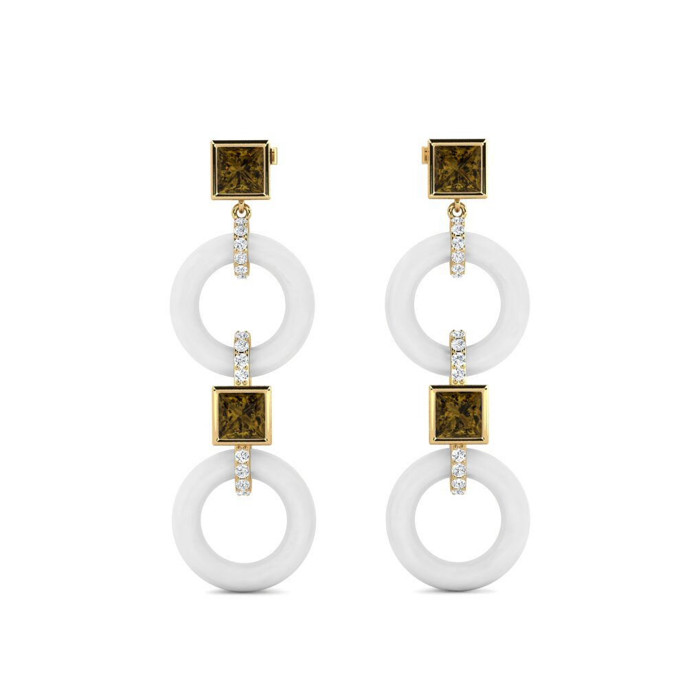 Brown Zircon Women's Earring Hibbler