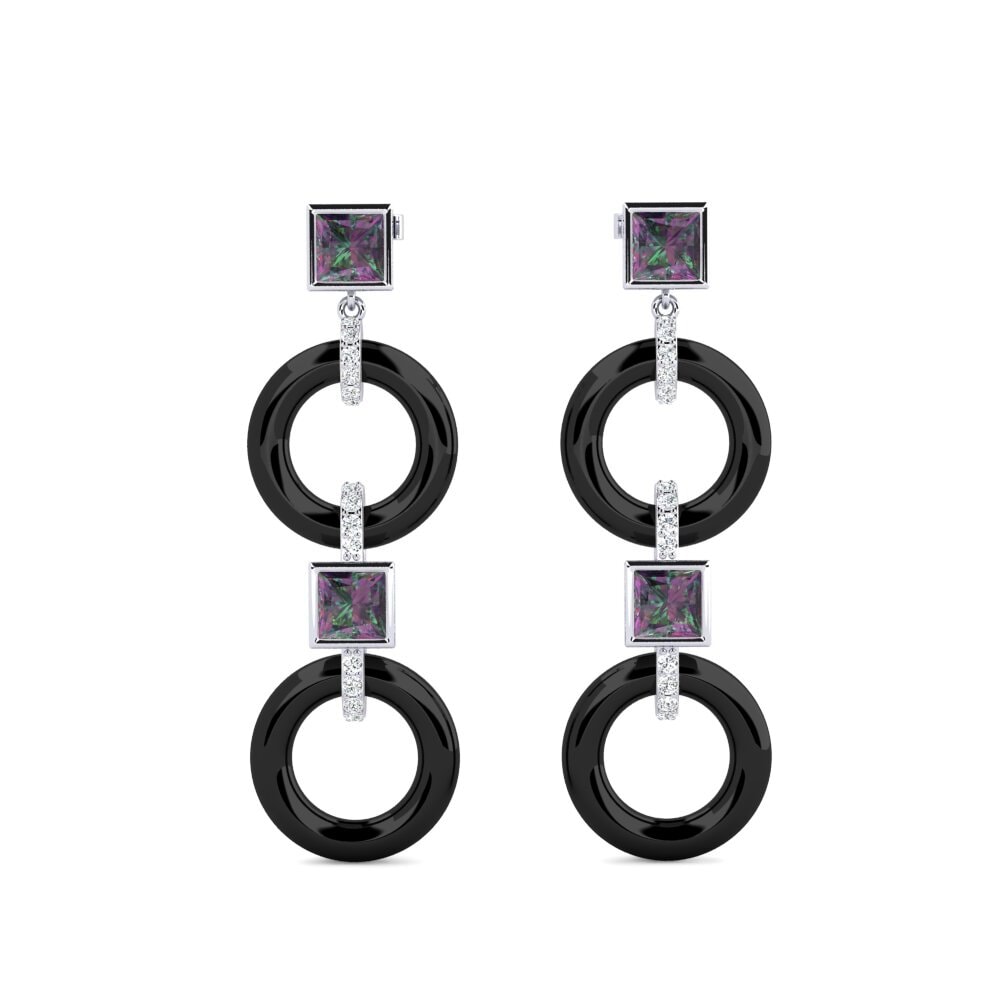 950 Platinum Mystic Topaz Women's Earring Hibbler