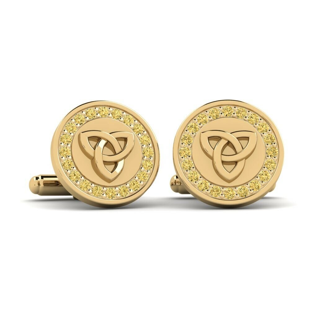 Yellow Diamond Cufflink Hiblac