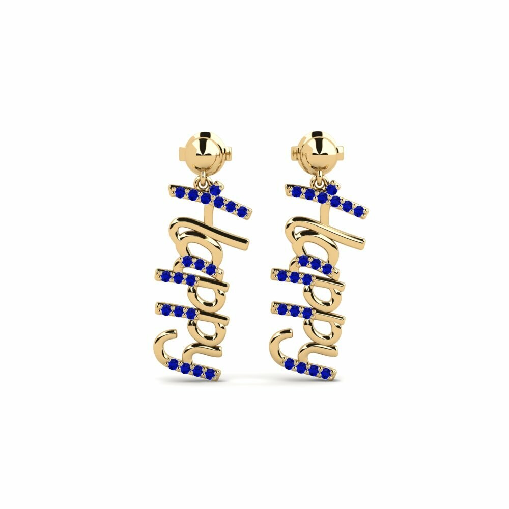 Saphir Boucle d'oreille femme Hiemend