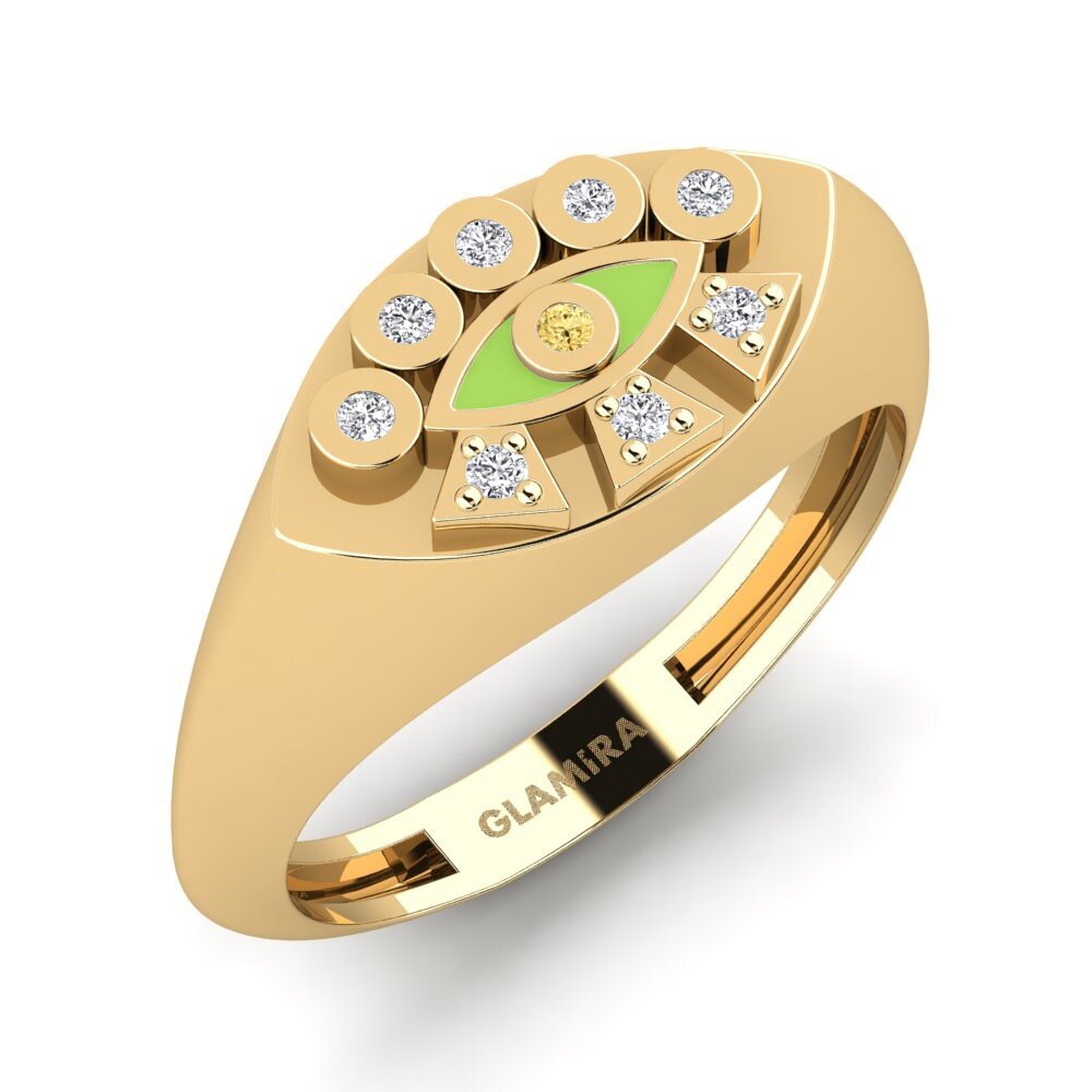 Diamante Amarillo Anillo Hierapolis