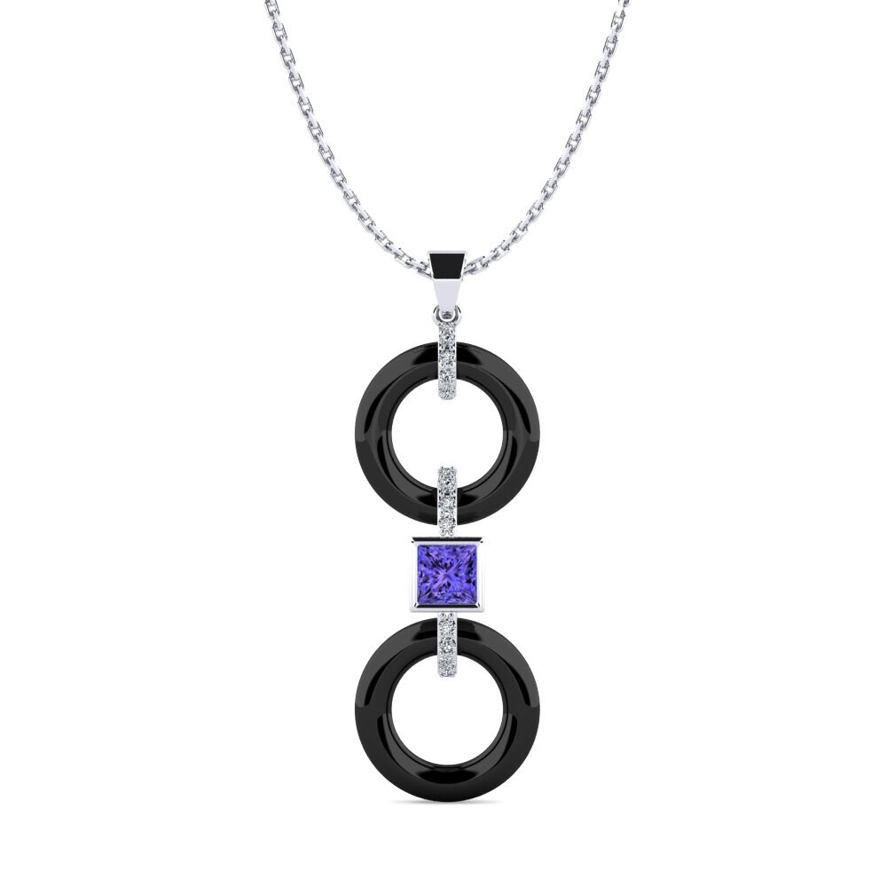 950 Platinum Tanzanite Women's Pendant Higham