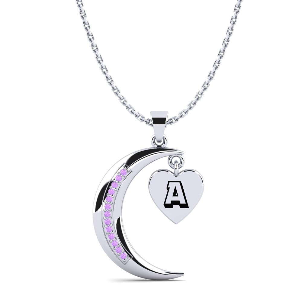 Weiß-Silber Amethyst Damen anhänger Hilde