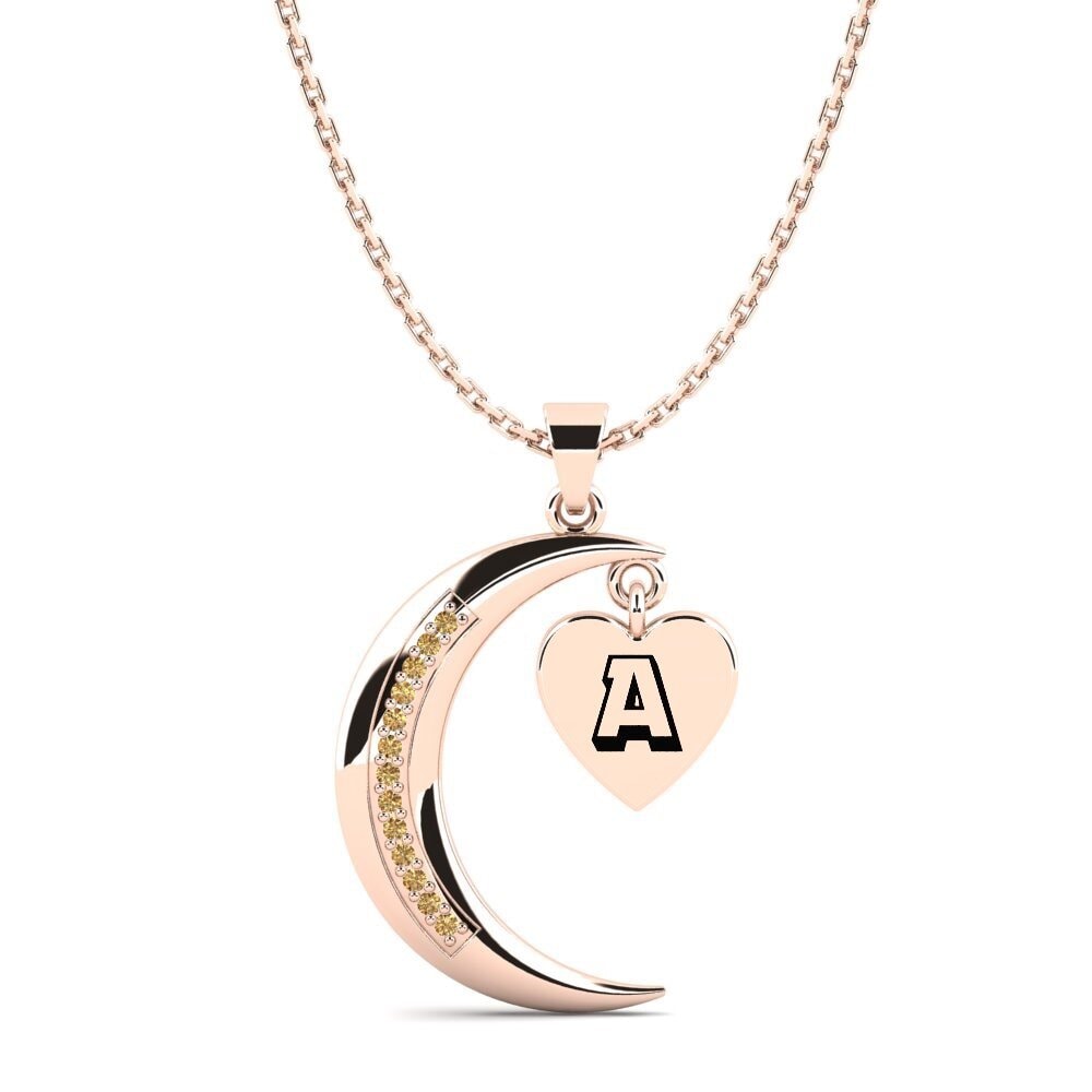 Rotgold 585 Brauner Diamant Damen anhänger Hilde
