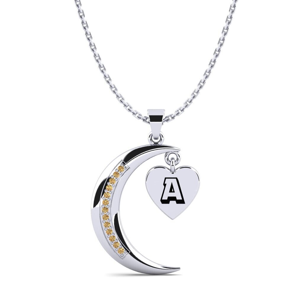 Plata 925 Diamante Marrón Colgante de Mujer Hilde