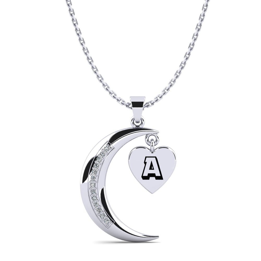 Weiß-Silber Zirkonia Damen anhänger Hilde
