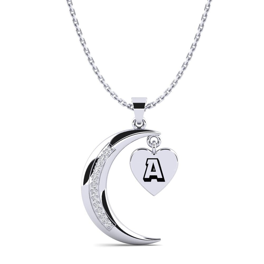 Weiß-Silber Labor-gezüchteter Diamant Damen anhänger Hilde