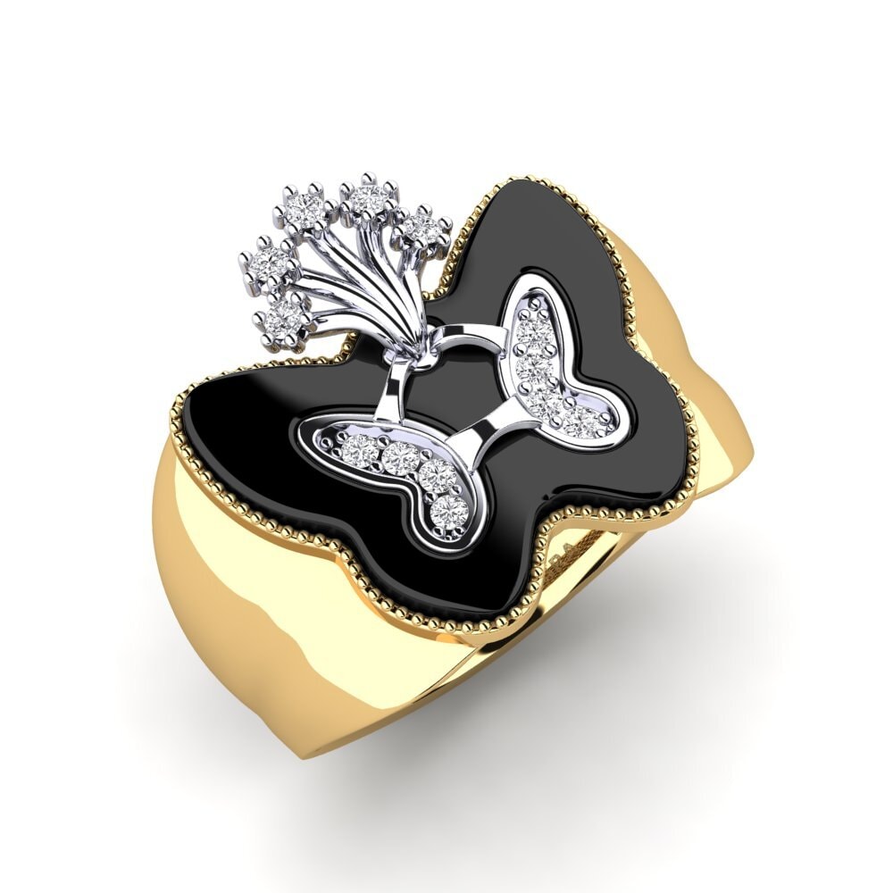 18ct Yellow & White Gold Lab Grown Diamond Ring Hilley