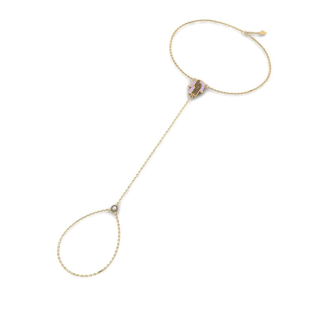 Amethyst Finger Bracelet Hiraya