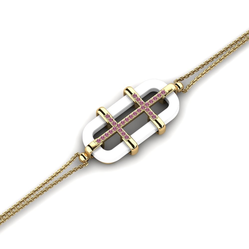 14K Yellow Gold Rhodolite Garnet Bracelet Holdridge