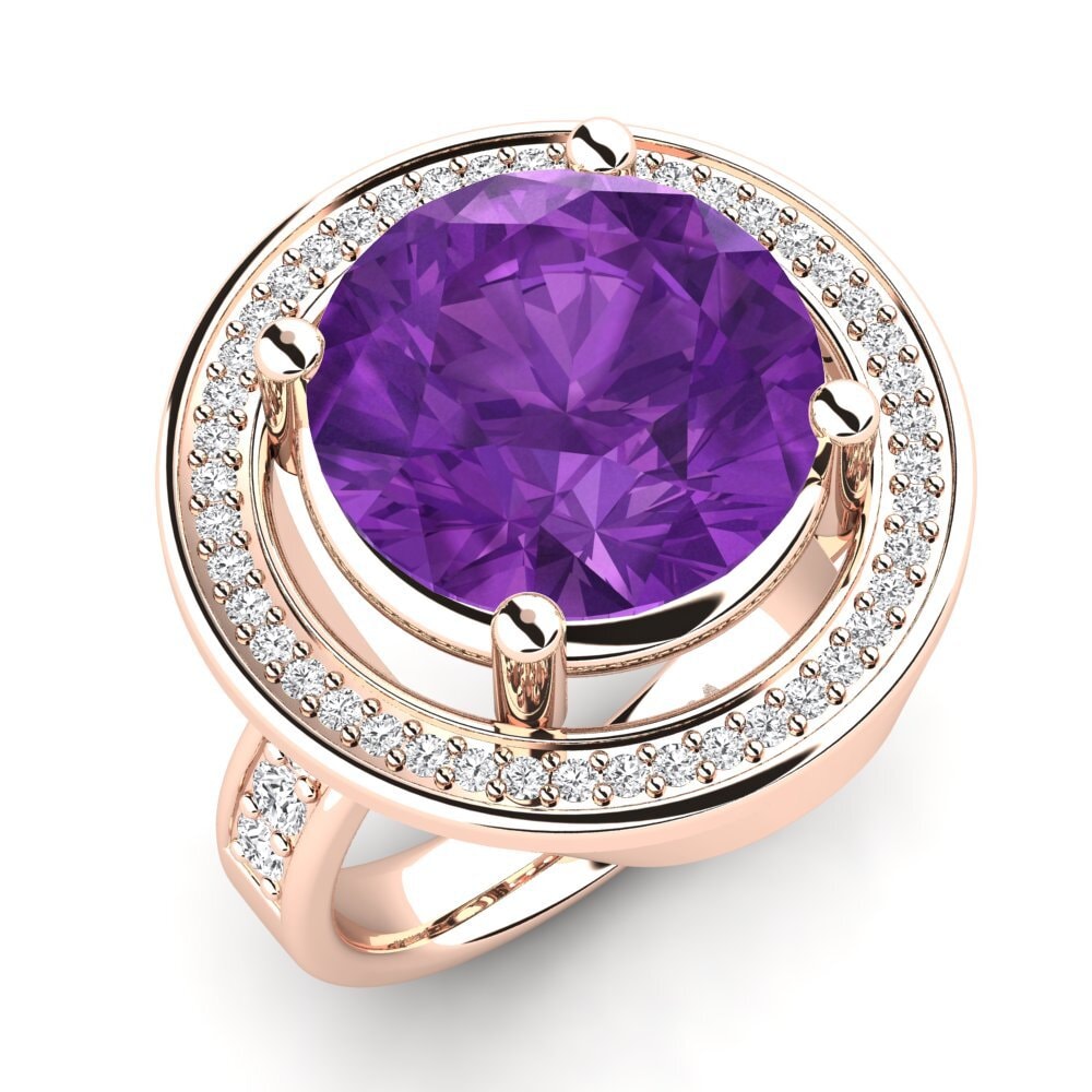 14k Rose Gold Amethyst Ring Holli