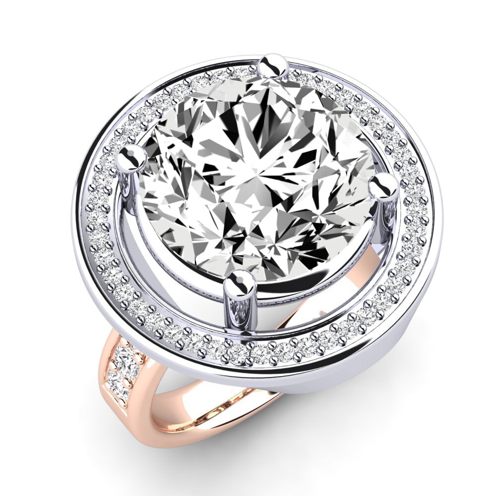 18ct Rose / White Gold Ring Holli