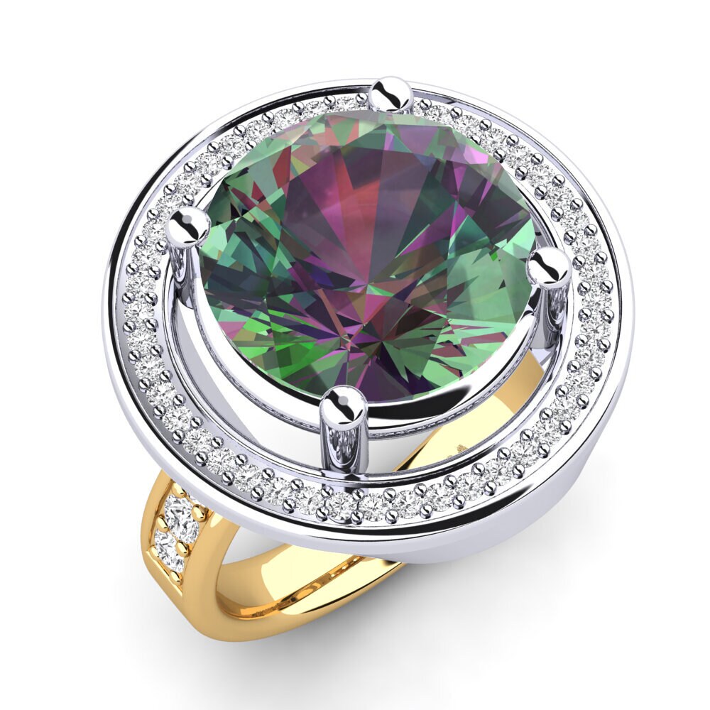 9ct Yellow & White Gold Mystic Topaz Ring Holli