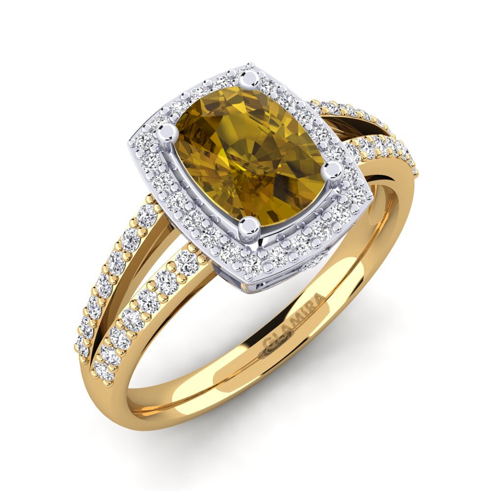 Bague En Plaqué Or Avec Zircon - Taille 54 - Belle Pièce Sans Marque - Neuf Sans Emballage