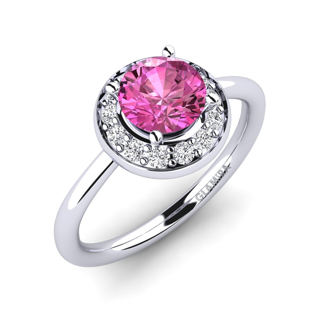 Pink Topaz Engagement Ring Holsa