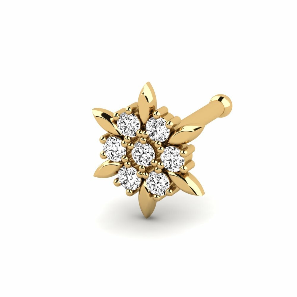 18k Oro Amarillo Moissanita Piercing Nariz Homer