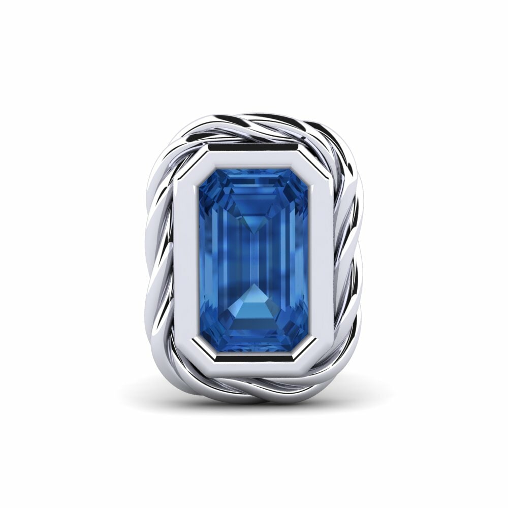 Zircone Blu Scuro Orecchino da uomo Hoopa