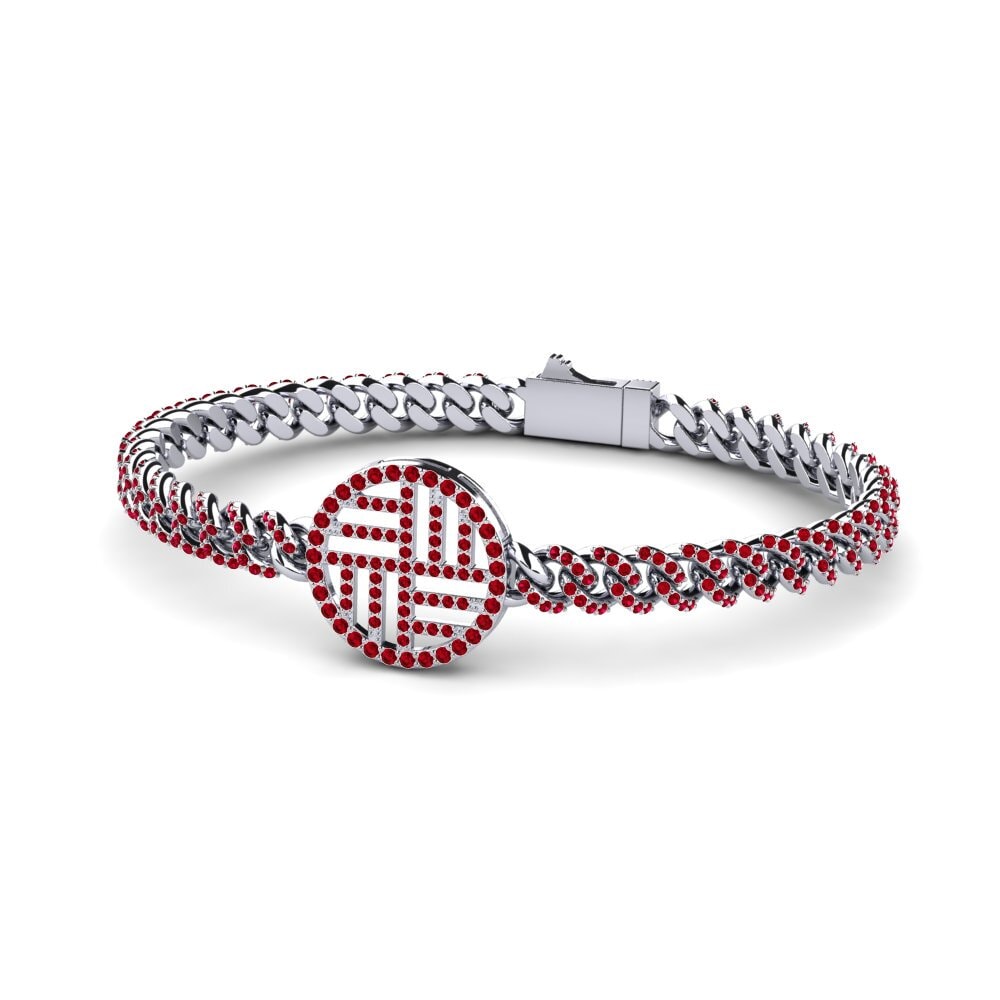 Zircone Rouge Bracelet pour femme Hooroon