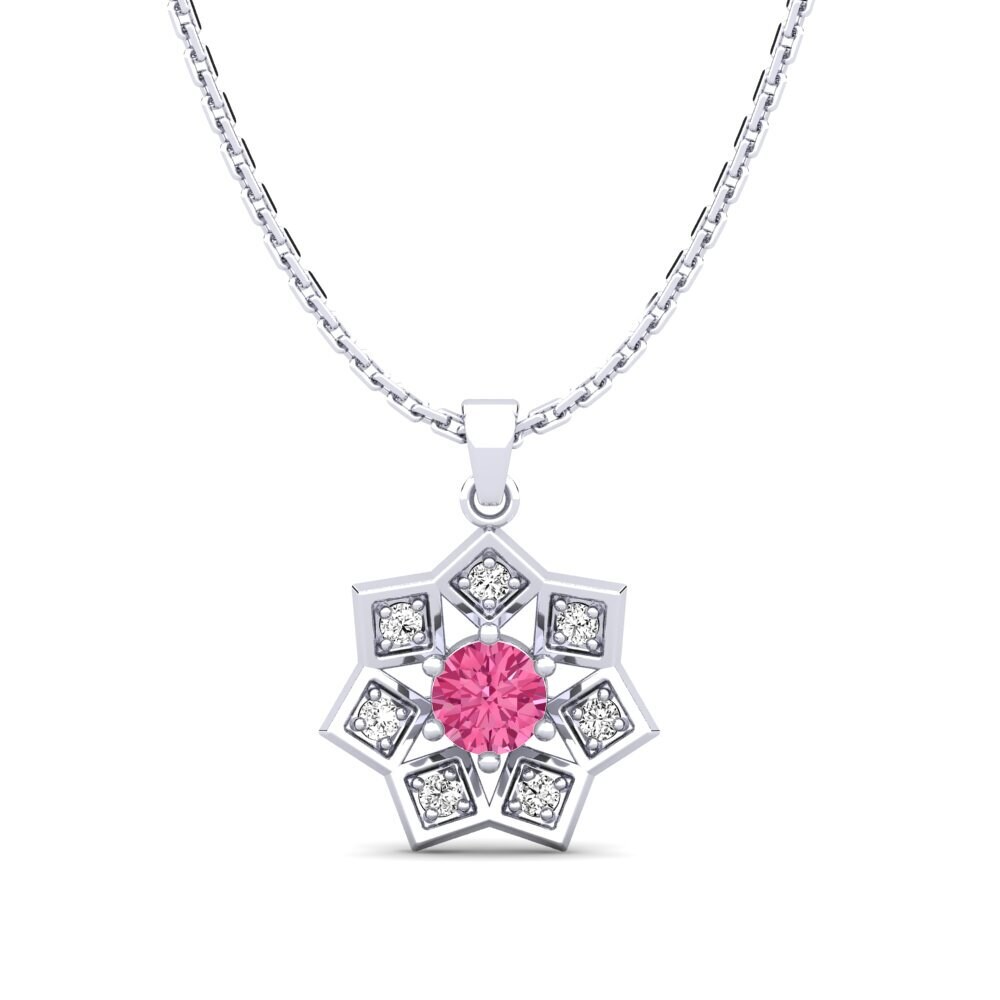 Pink Tourmaline Women's Pendant Hoothoot