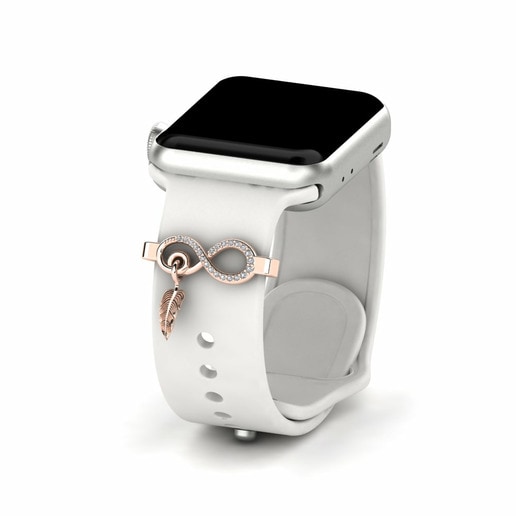 Phụ kiện Apple Watch® Hopeso - A Vàng Hồng 750 & Đá Sapphire Trắng
