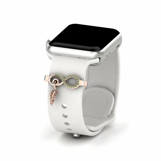 Phụ kiện Apple Watch® Hopeso - A Vàng Hồng 585 & Kim Cương Xanh Lá Cây