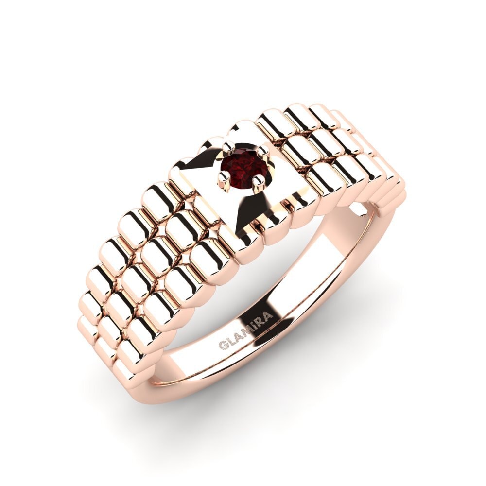 Oro Rosso 585 Granato Anello da uomo Horrell