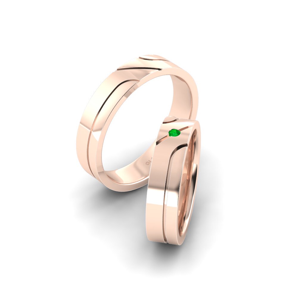 Emerald Wedding Ring Hot Cloud 5 mm
