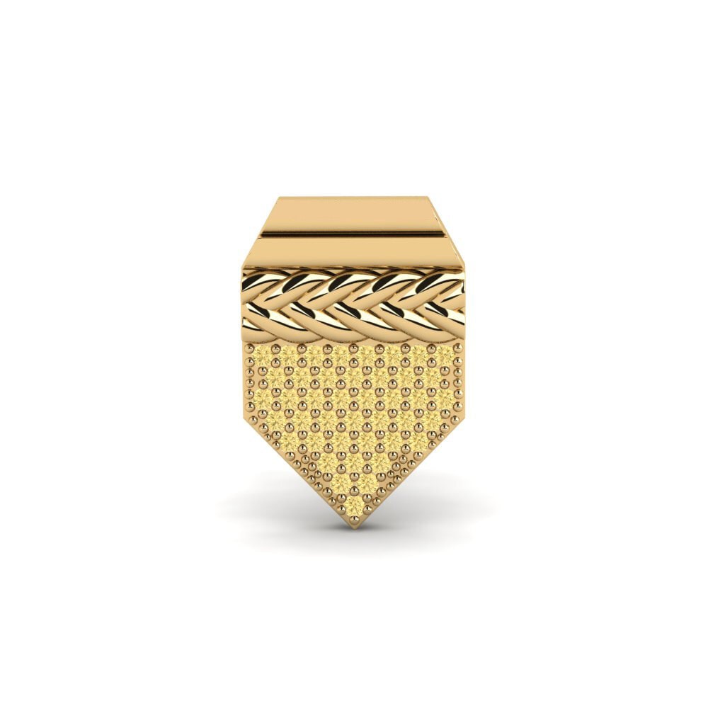 Yellow Diamond Tie Clip Houilles