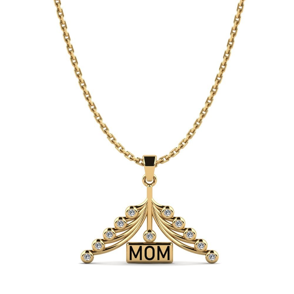 Gelbgold 750 Zirkonia Damen anhänger Hoxie