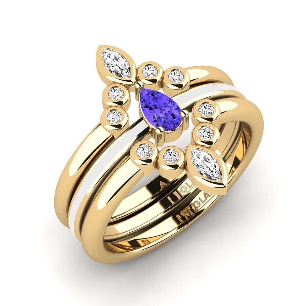 Tansanit Ring Hredd SET