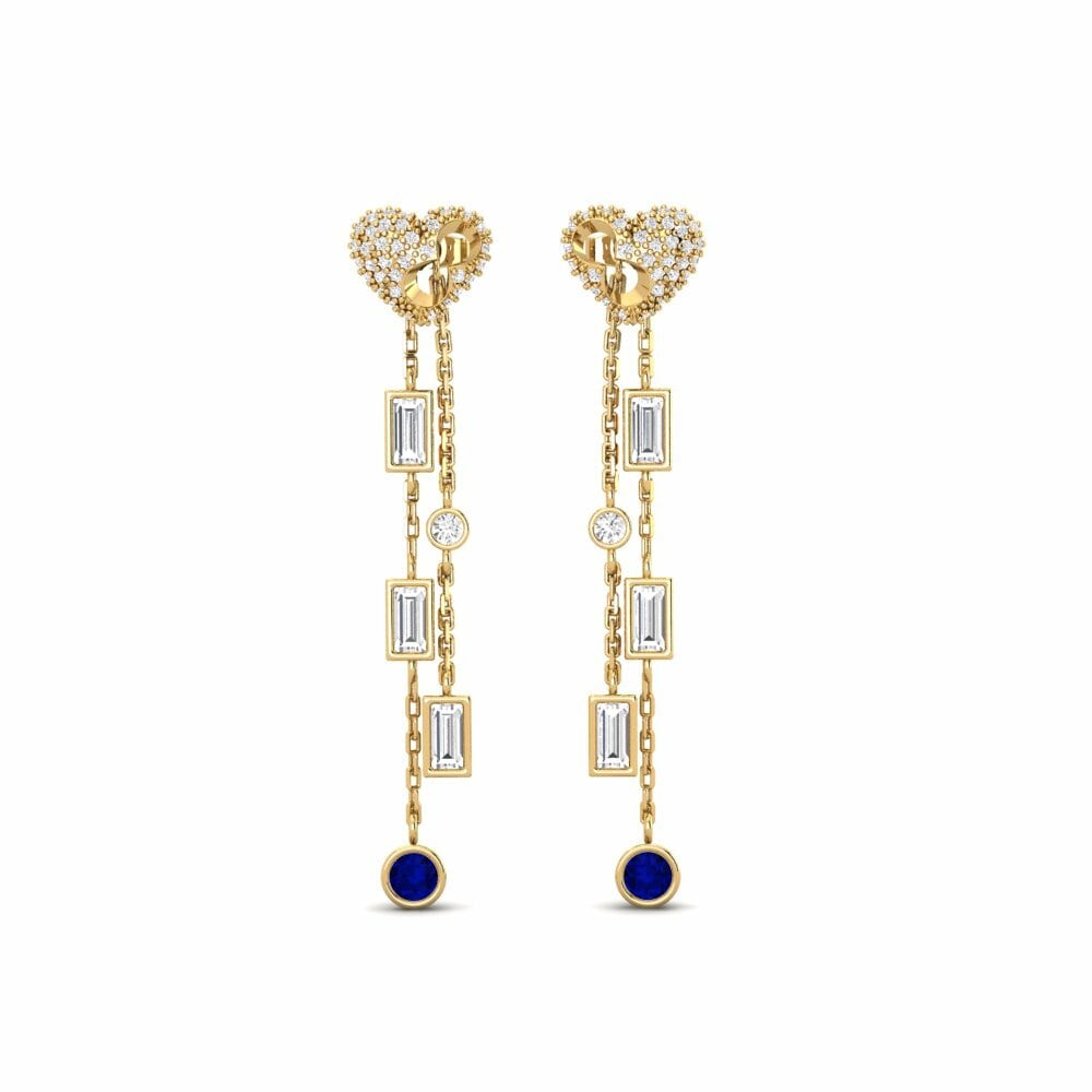 Saphir Boucle d'oreille femme Hreint