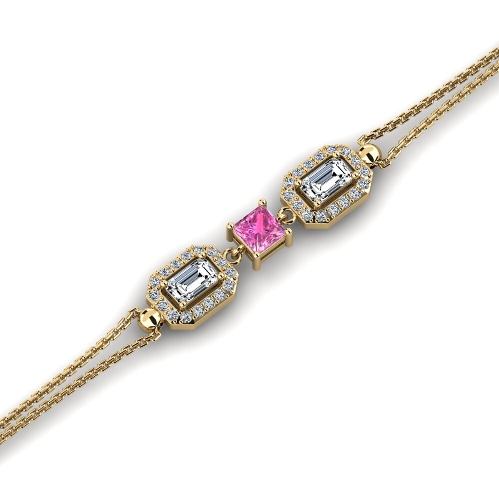 Princess Pink Topaz Women's Bracelet Hrump