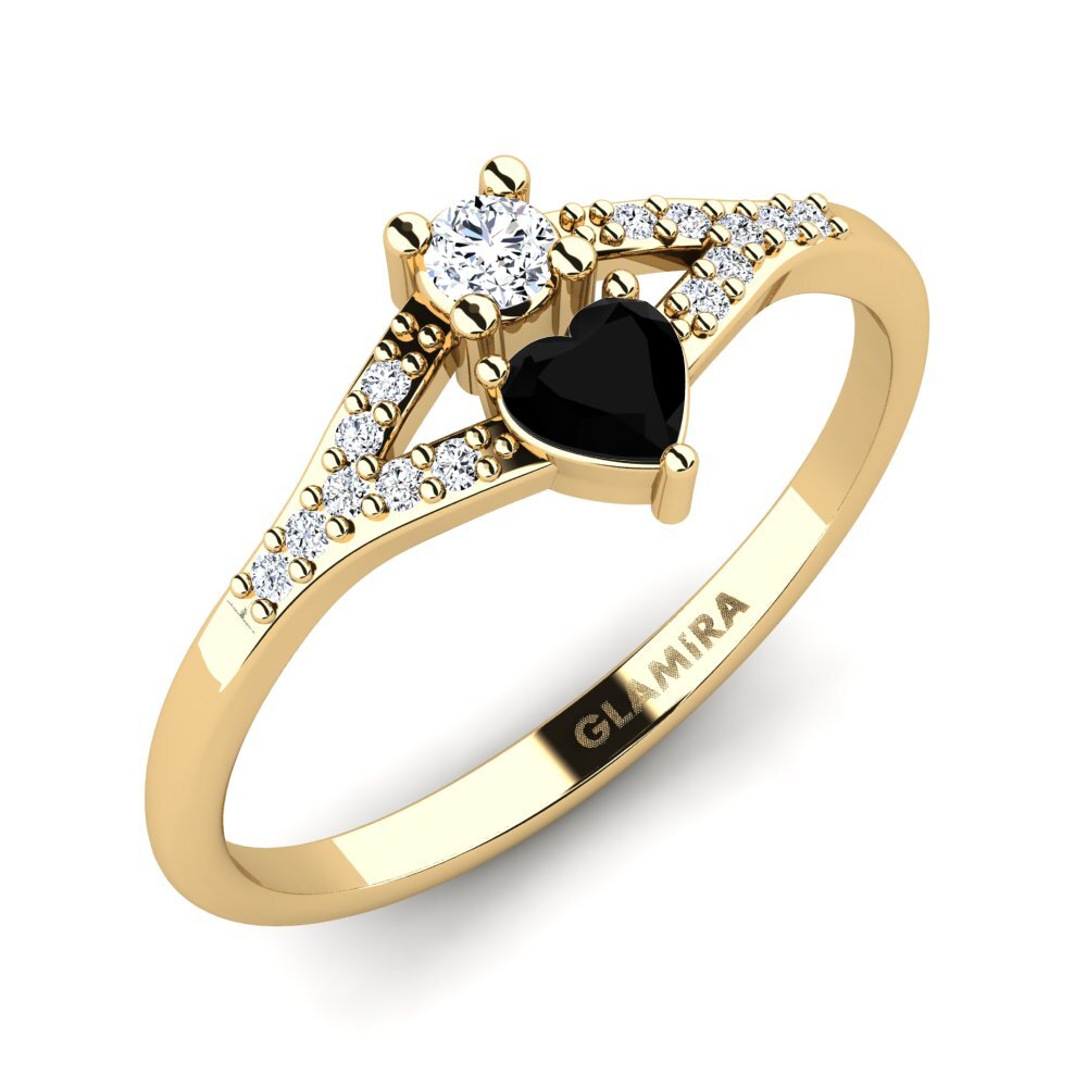 14ct Yellow Gold Black Onyx Ring Hrundl
