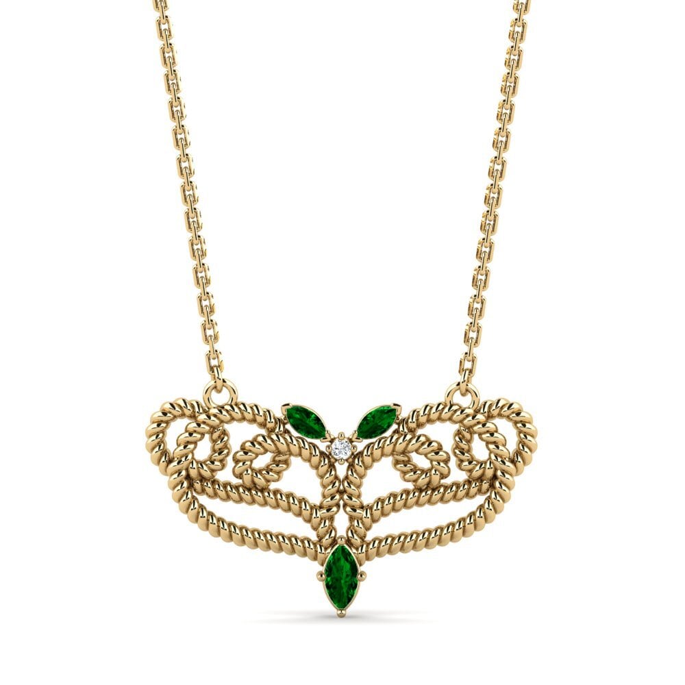 Green Zirconia Women's Necklace Htingill