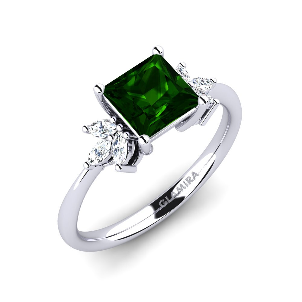 Green Tourmaline Engagement Ring Htoni