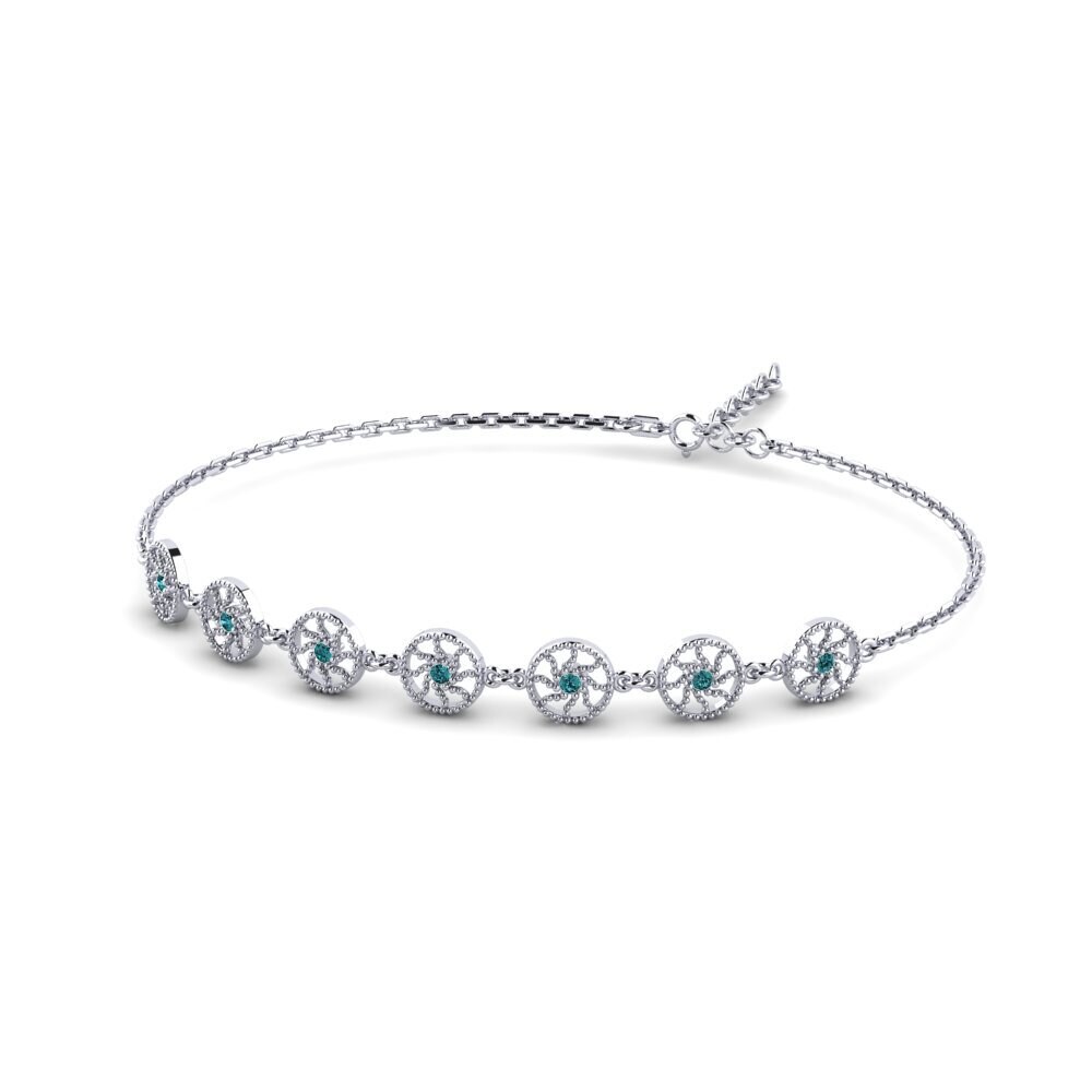 Diamant Bleu Bracelet pour femme Huasc
