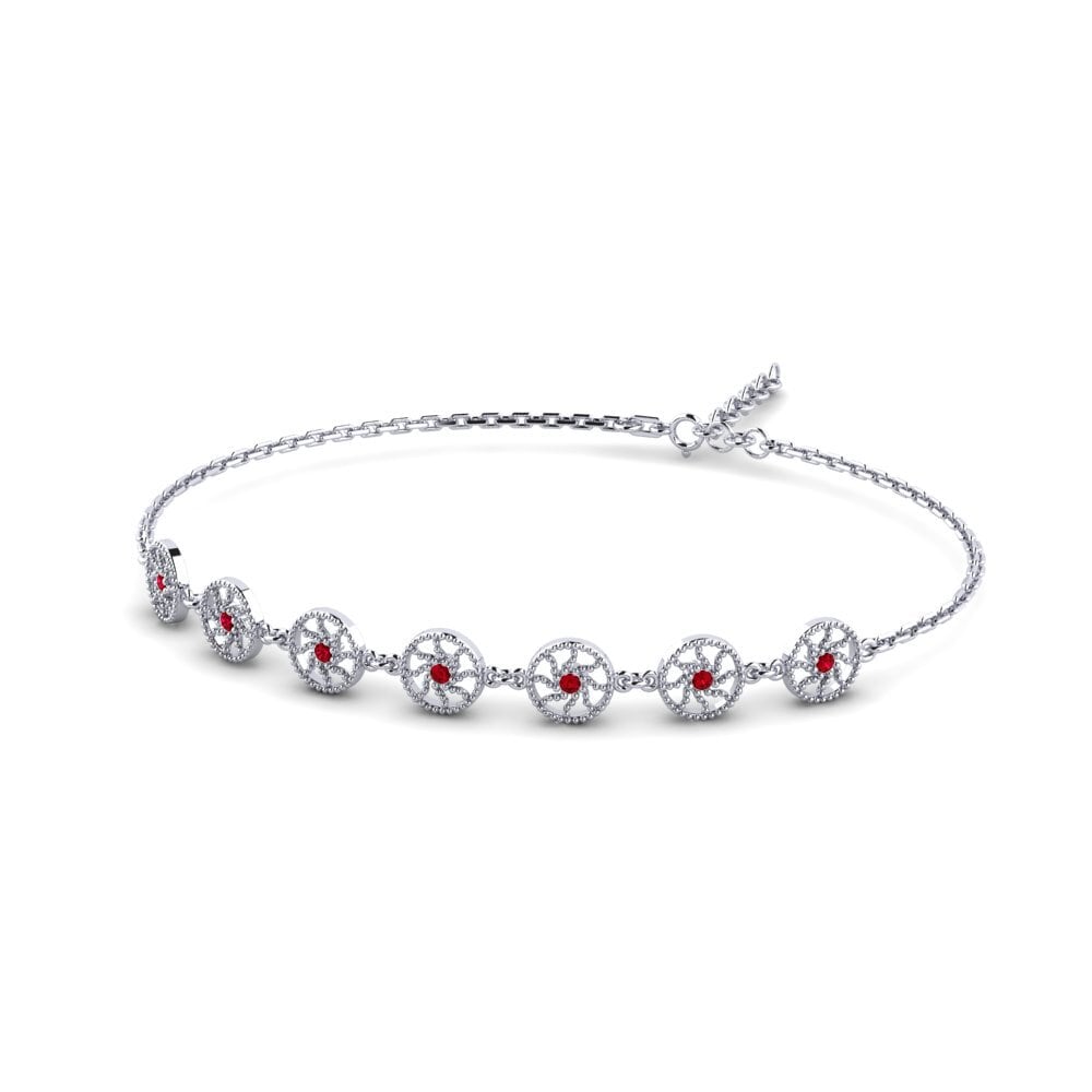 Zircone Rouge Bracelet pour femme Huasc