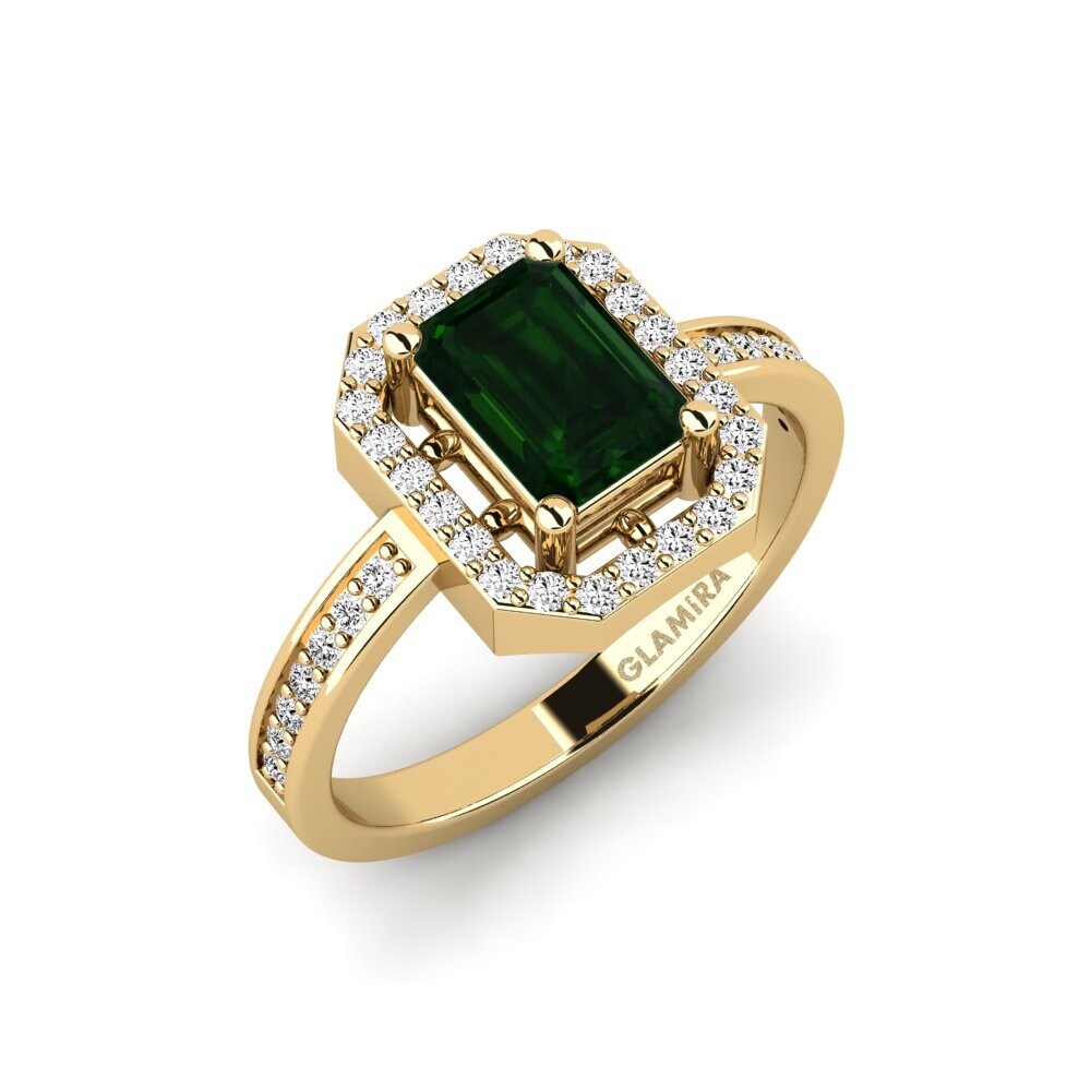 Green Tourmaline Engagement Ring Hudala