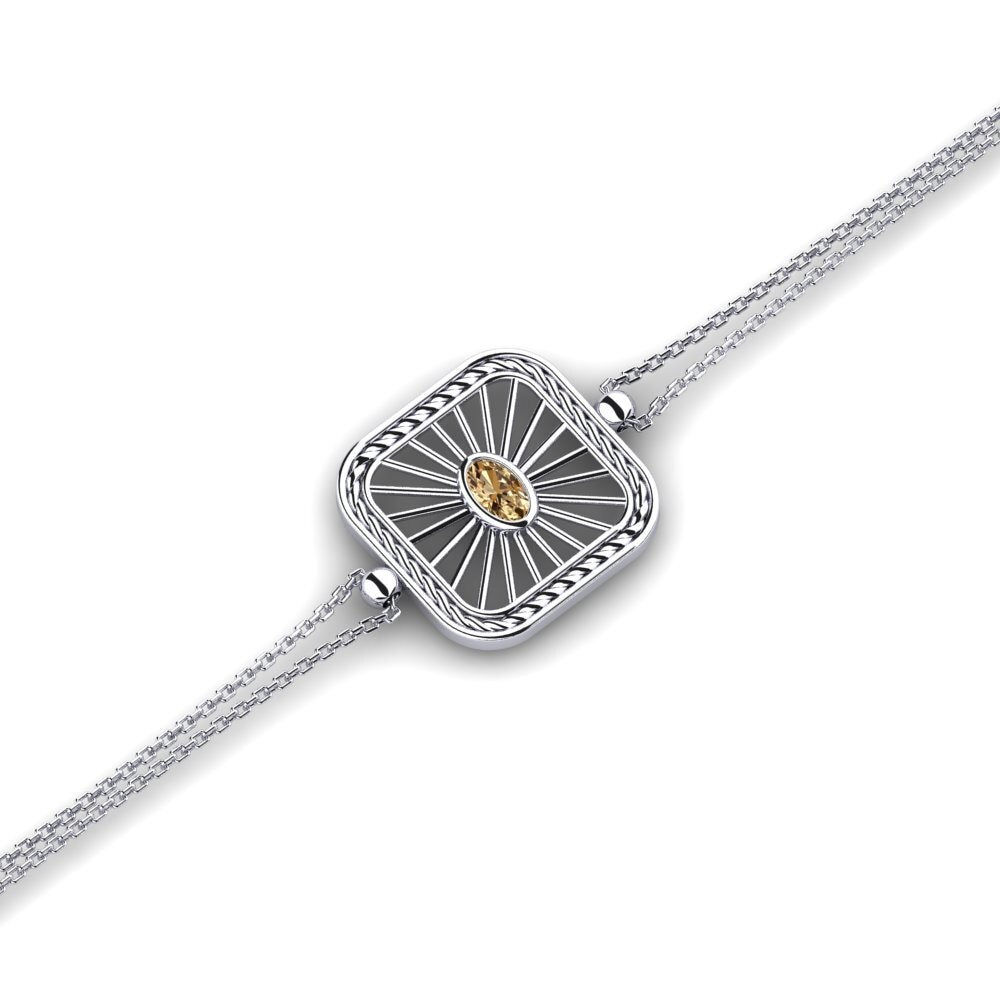 Ovalado Diamante marrón Pulsera Huemul
