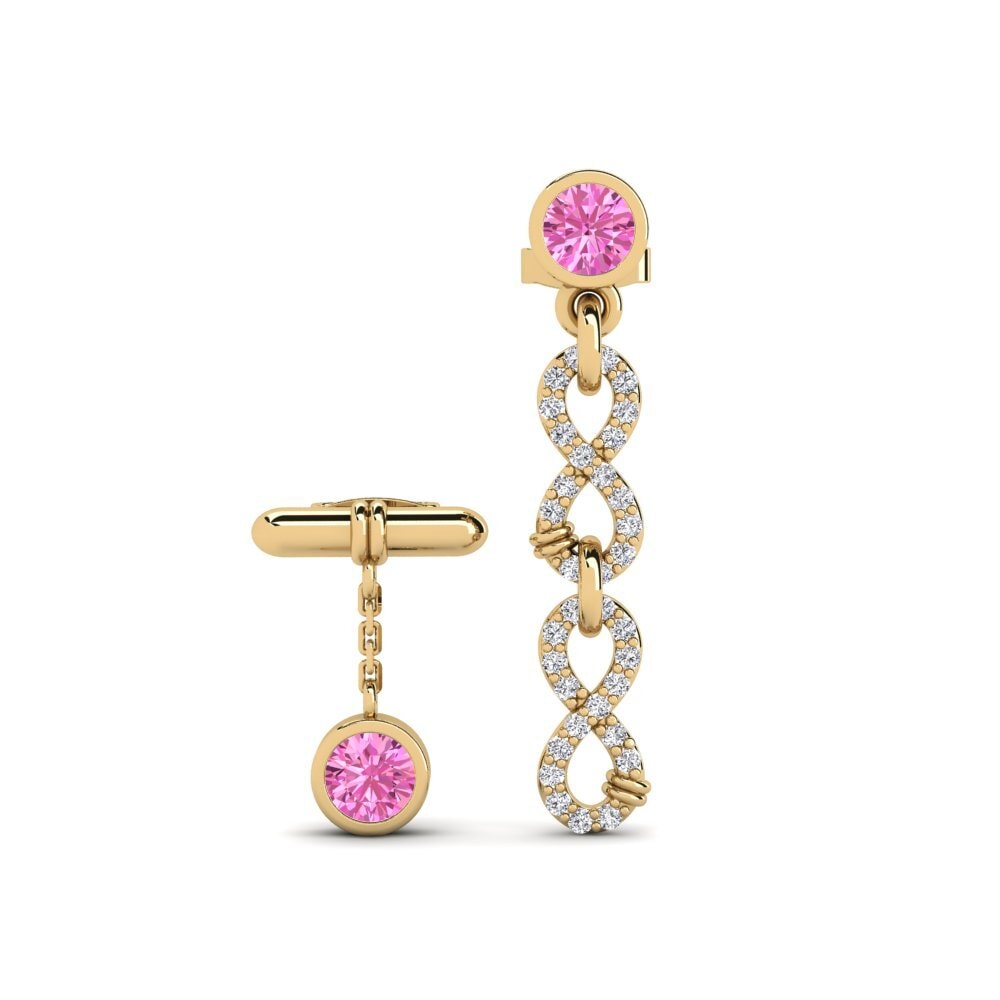 Pink Topaz Women's Earring Huipu Set