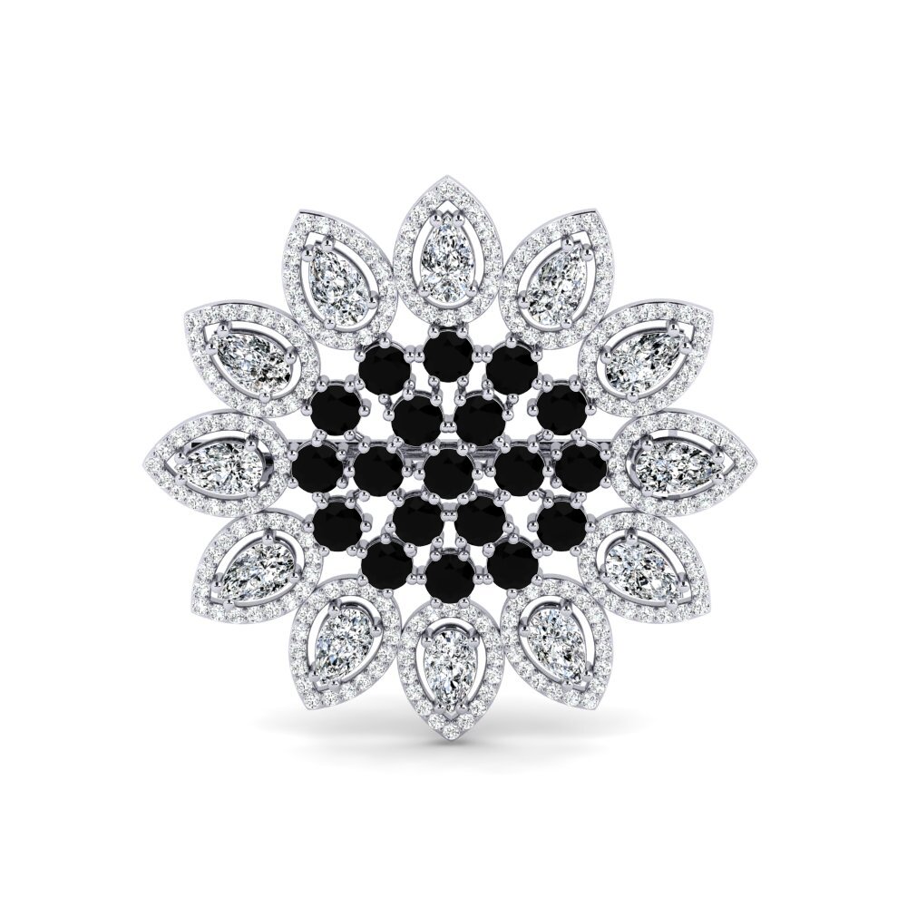 Black Sapphire Brooch Hutt