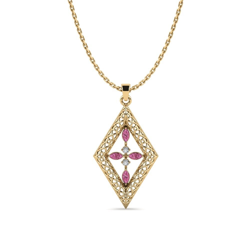Marquise Rhodolite Garnet Women's Pendant Hydr