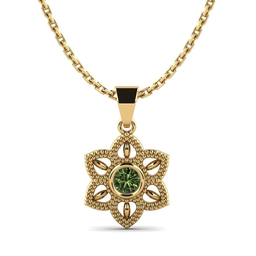 Green Sapphire Women's Pendant Hyphal