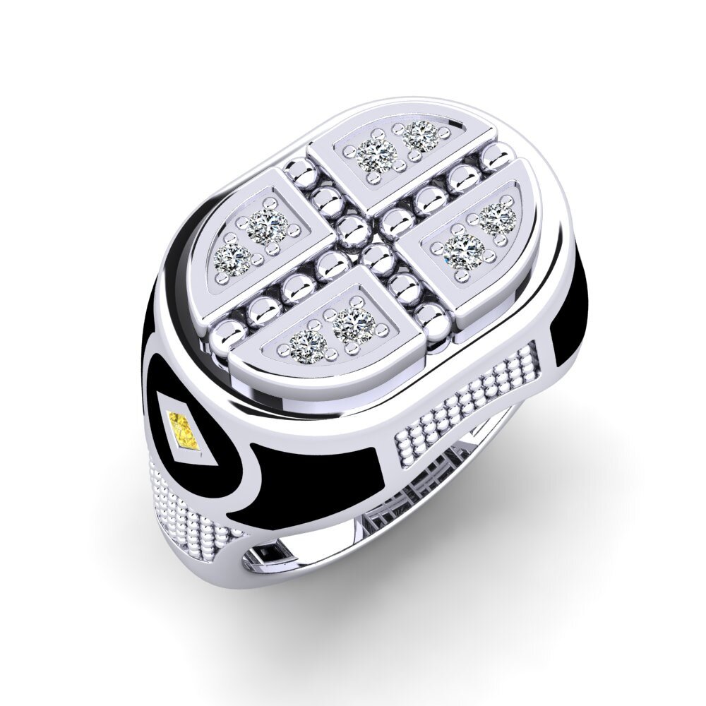 Princess Yellow Sapphire Men's Ring Hysedra