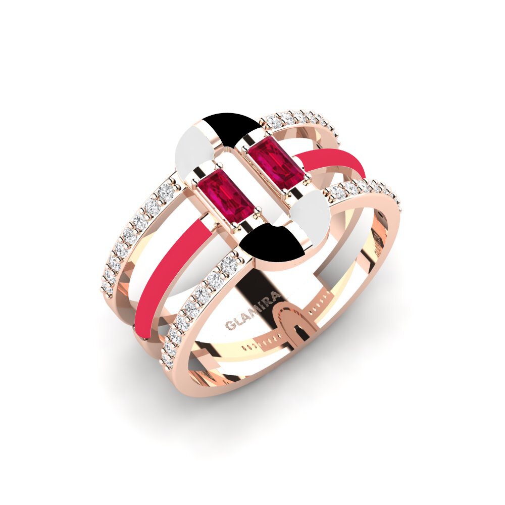 14ct Rose Gold Ruby Ring Icarias
