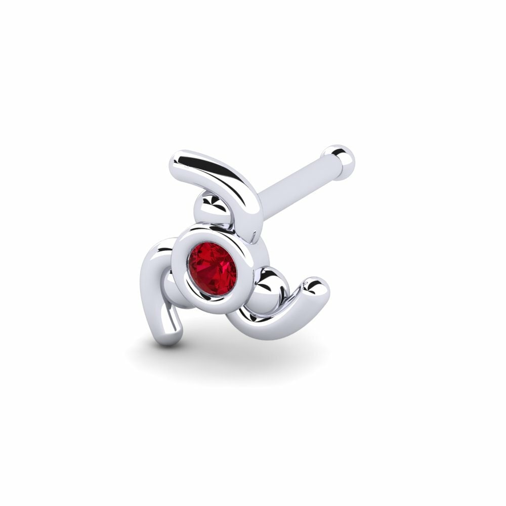 Red Zirconia Nose Pin Ichol