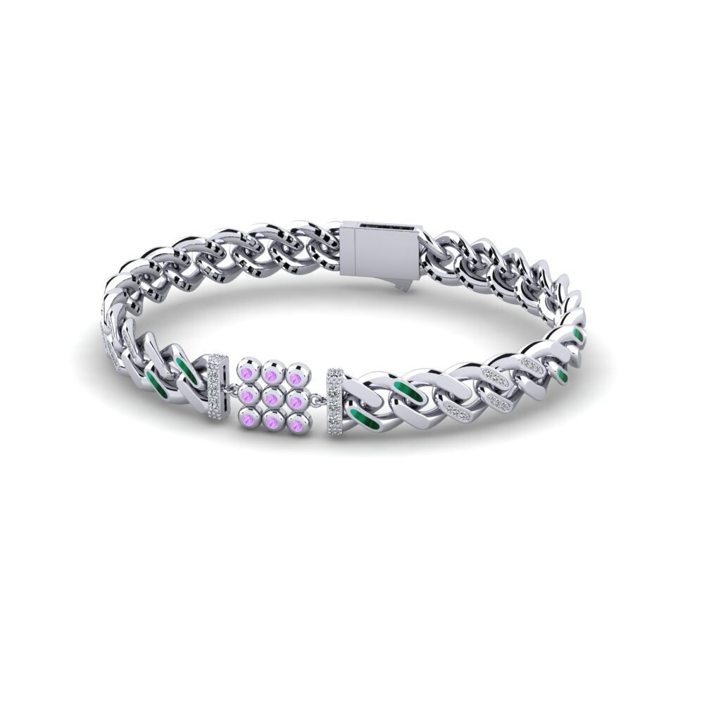 Round Amethyst Women's Bracelet Icized